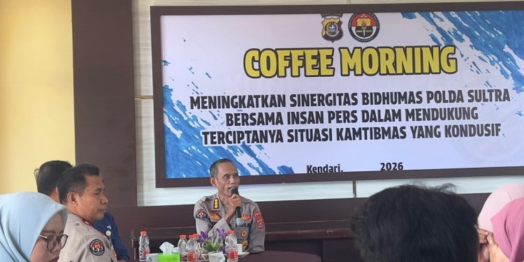 Perkuat Sinergi, Bid Humas Polda Sultra Gelar “Coffee Morning” Bersama Insan Pers