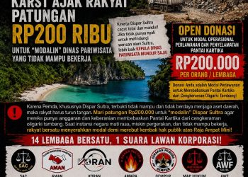 ‘Raja Ampat Mini’ Hancur Dikeruk Tambang Gamping, KARST Desak Gubernur Copot Kadispar